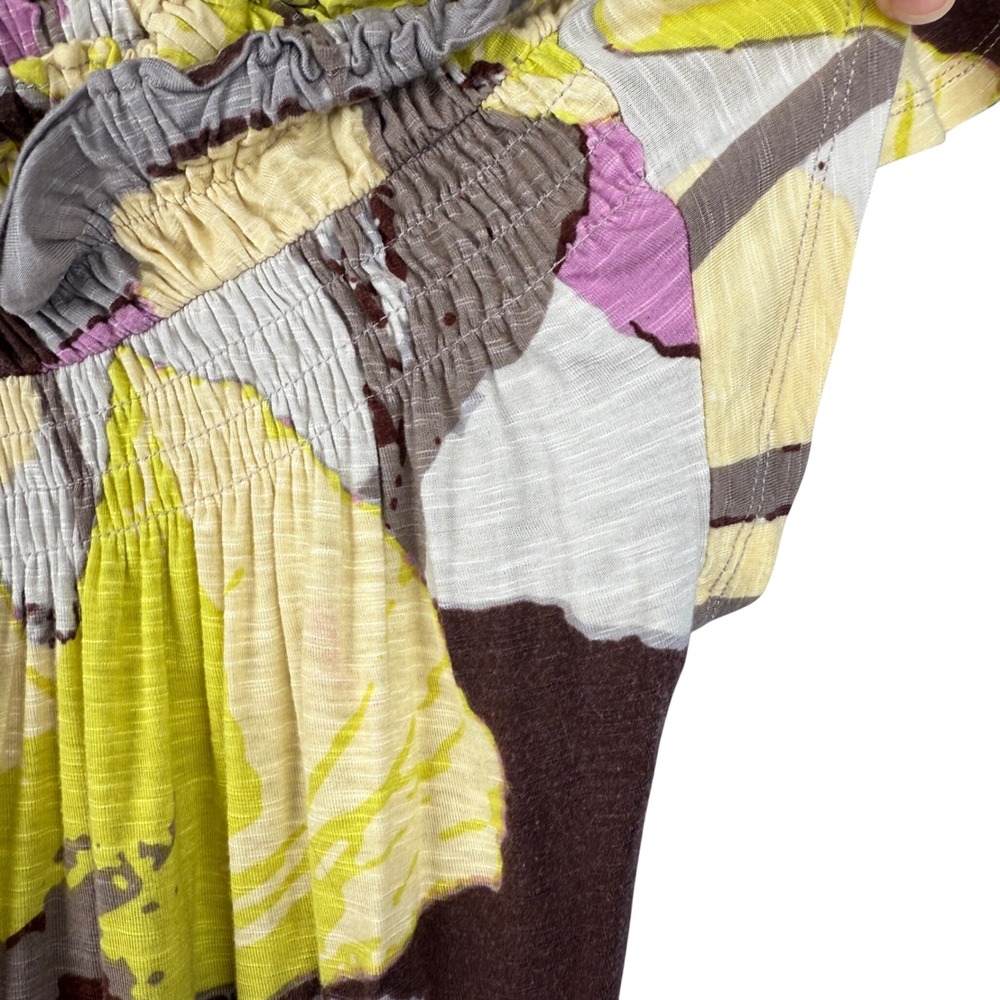 One September Top Size‎ Medium Smocked Floral Off Shoulder Top Blouse Multicolor - Picture 12 of 13